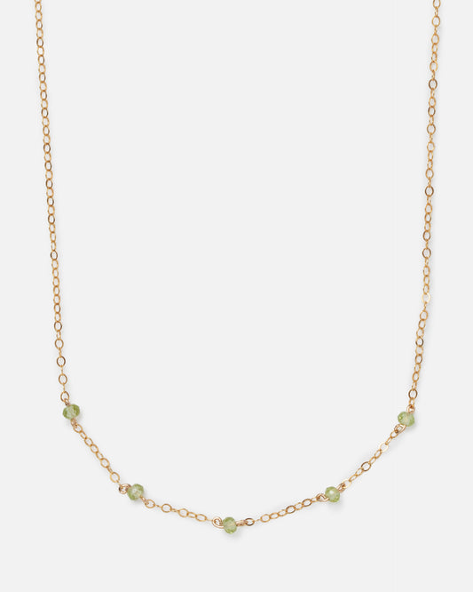 PERIDOT LUCY 14K GOLD FILLED NECKLACE