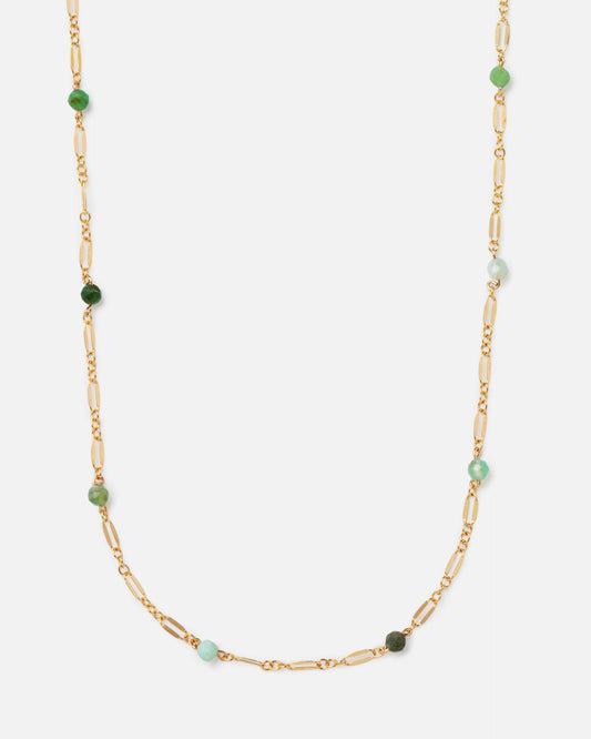 GREEN OPAL ELLIE 14K GOLD FILLED NECKLACE