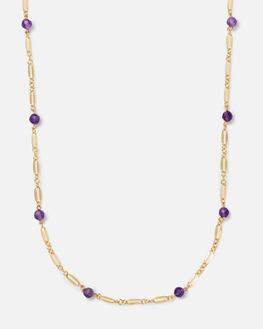 AMETHYST ELLIE 14K GOLD FILLED NECKLACE