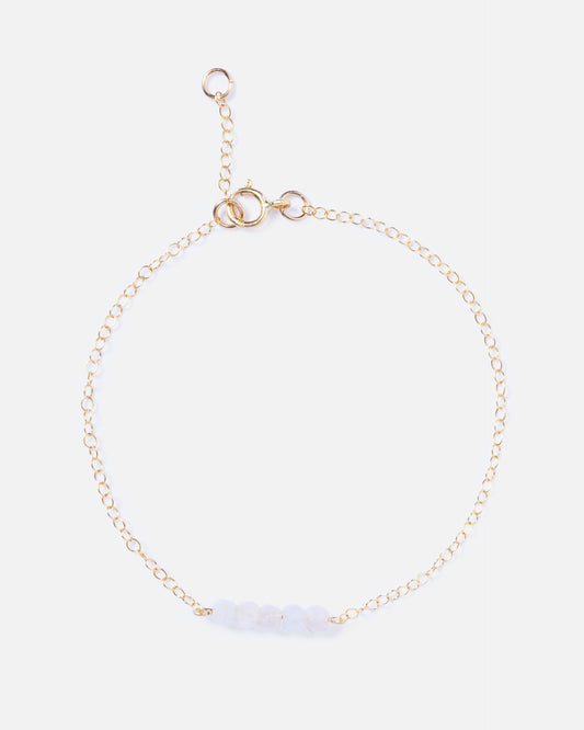 MORGANITE CLUSTER 14K GOLD FILLED BRACELET