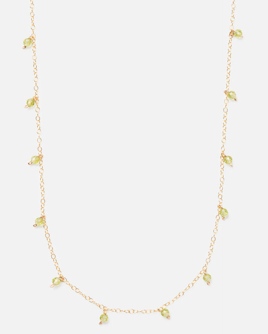 PERIDOT DAINTY 14K GOLD FILLED NECKLACE