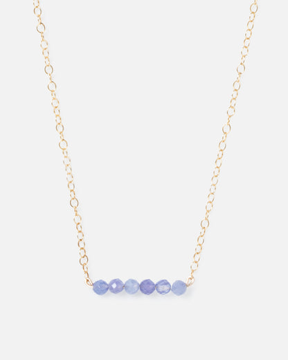 gemstone bar necklace