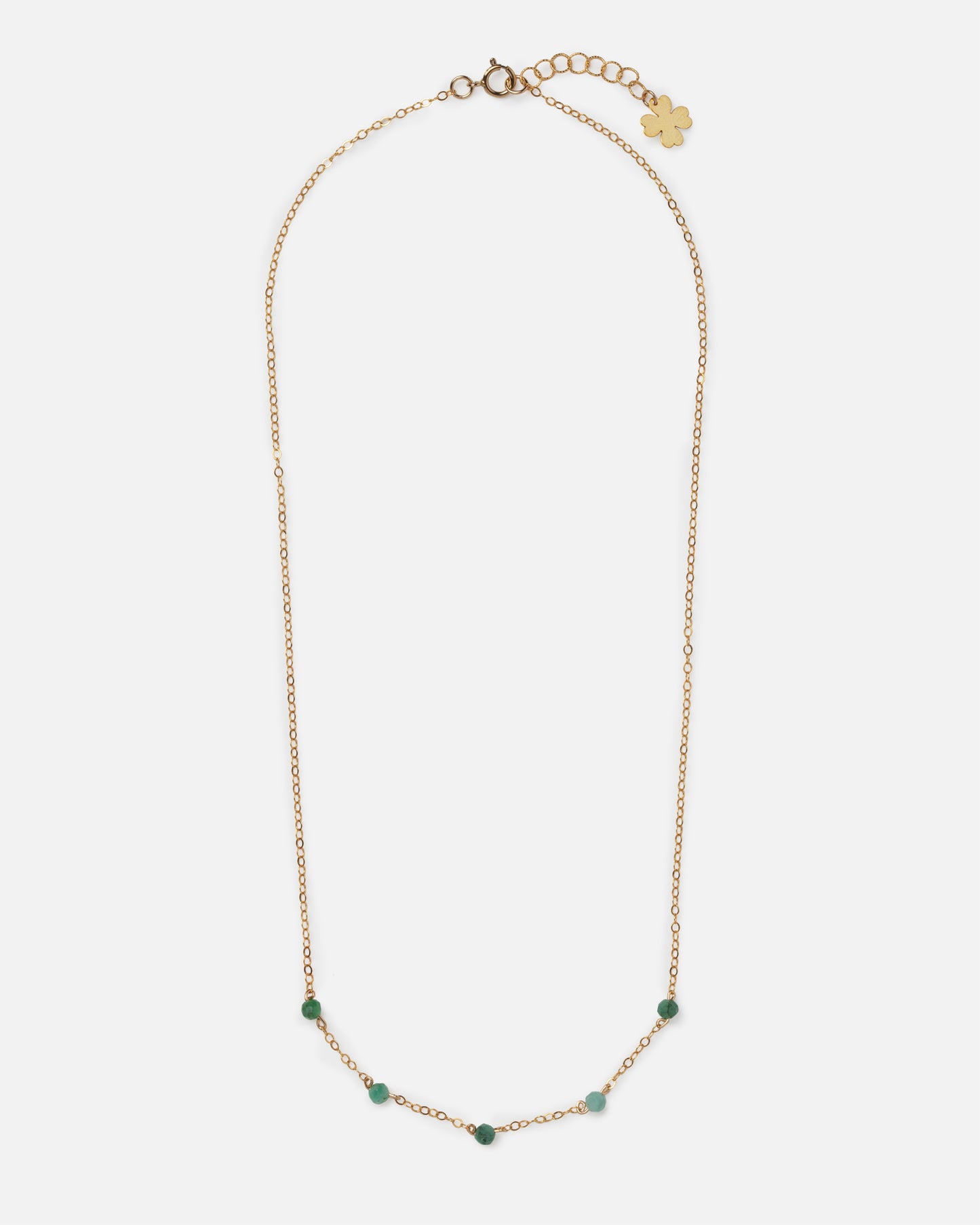 GREEN OPAL LUCY 14K GOLD FILLED NECKLACE