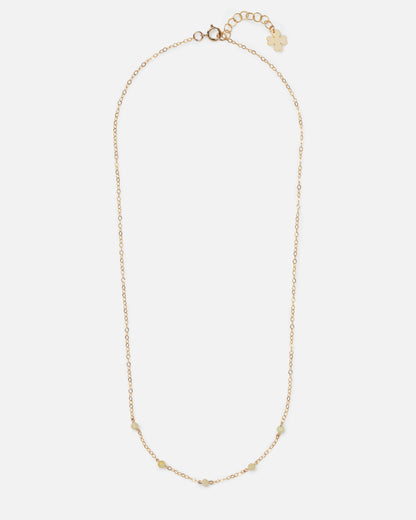 YELLOW OPAL LUCY 14K GOLD FILLED NECKLACE