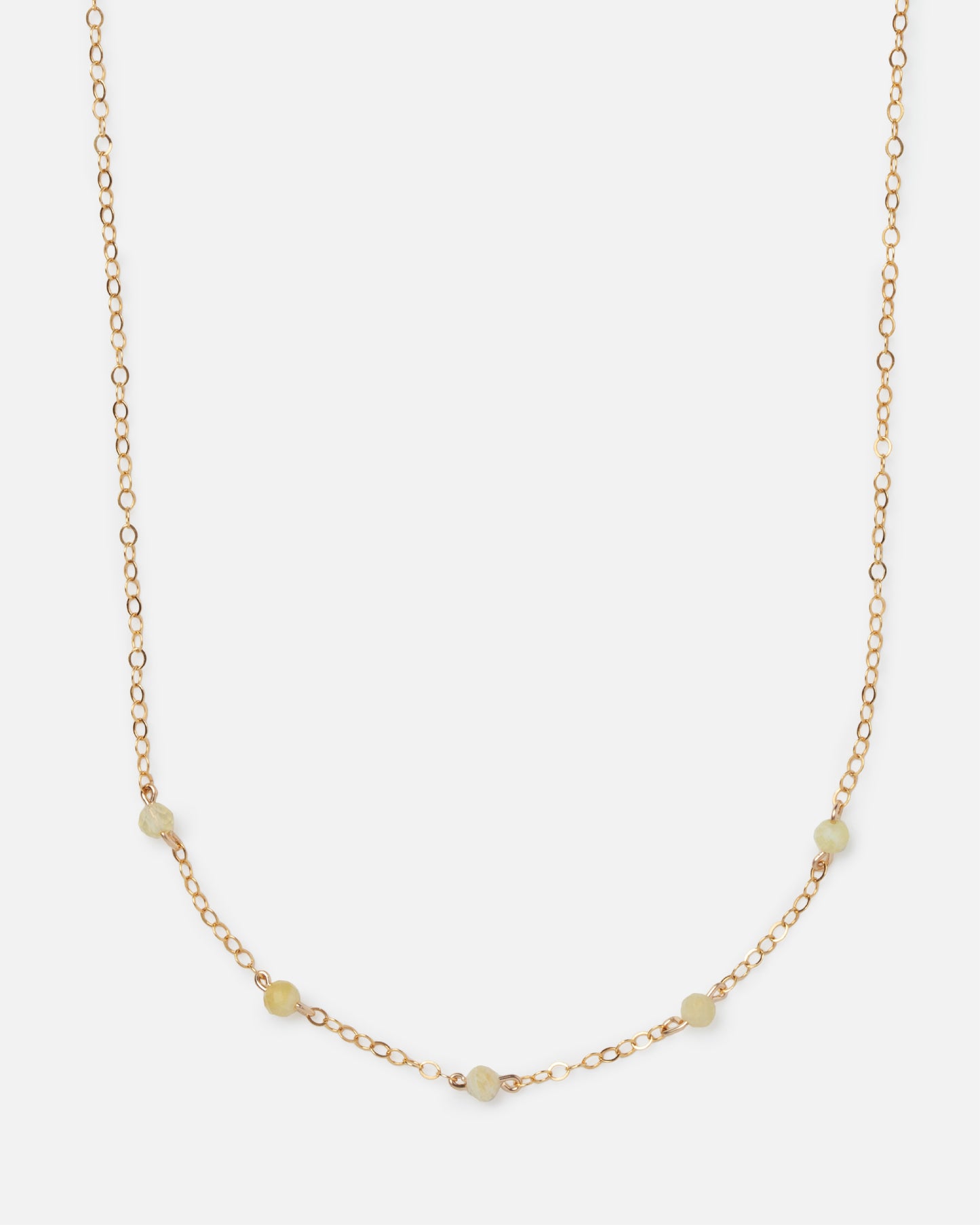 YELLOW OPAL LUCY 14K GOLD FILLED NECKLACE