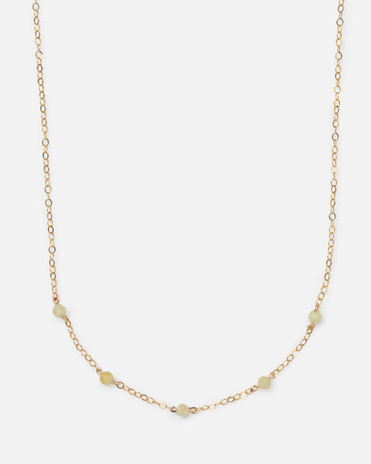 YELLOW OPAL LUCY 14K GOLD FILLED NECKLACE