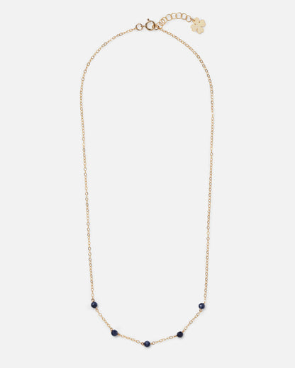 SAPPHIRE LUCY 14K GOLD FILLED NECKLACE
