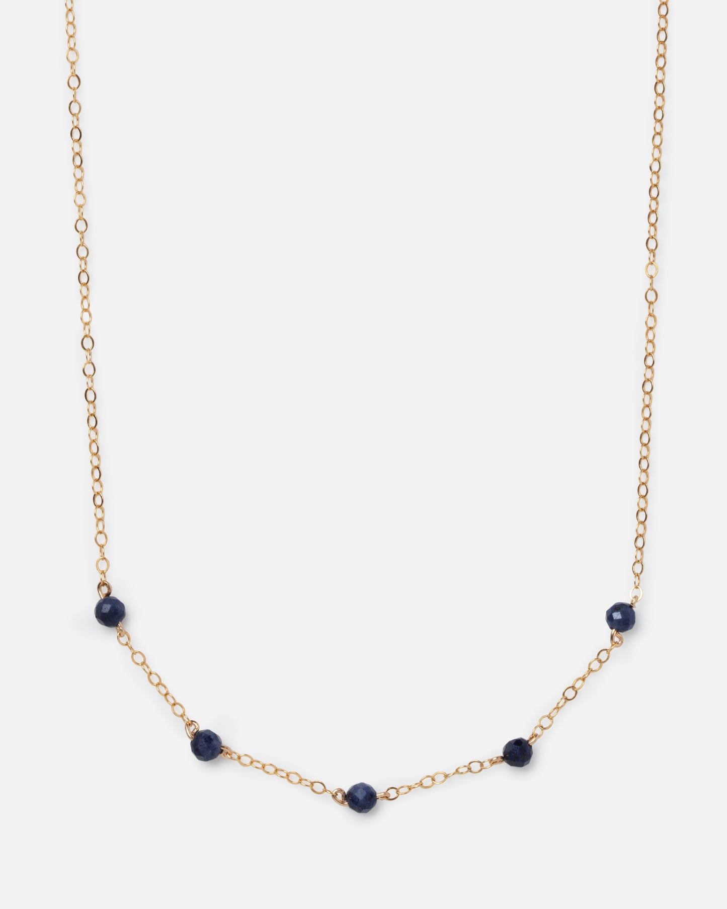 SAPPHIRE LUCY 14K GOLD FILLED NECKLACE