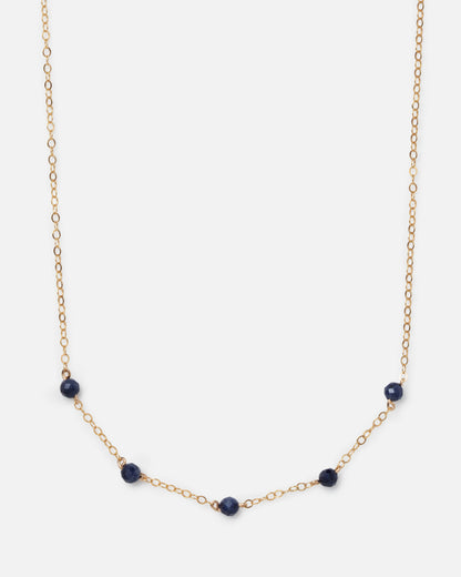 SAPPHIRE LUCY 14K GOLD FILLED NECKLACE