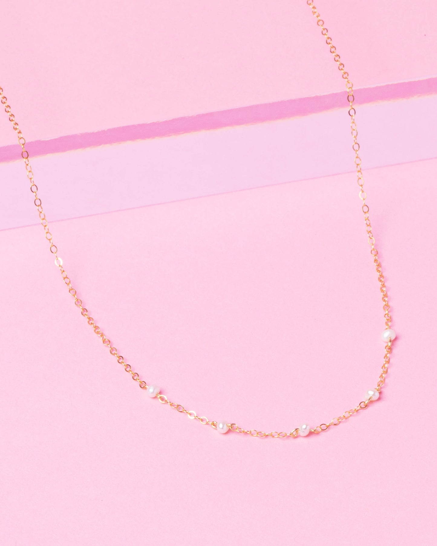 PEARL LUCY 14K GOLD FILLED NECKLACE