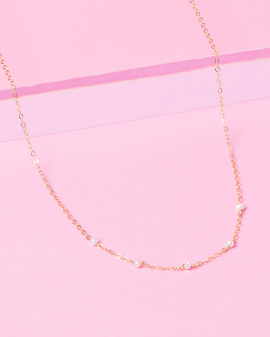 PEARL LUCY 14K GOLD FILLED NECKLACE