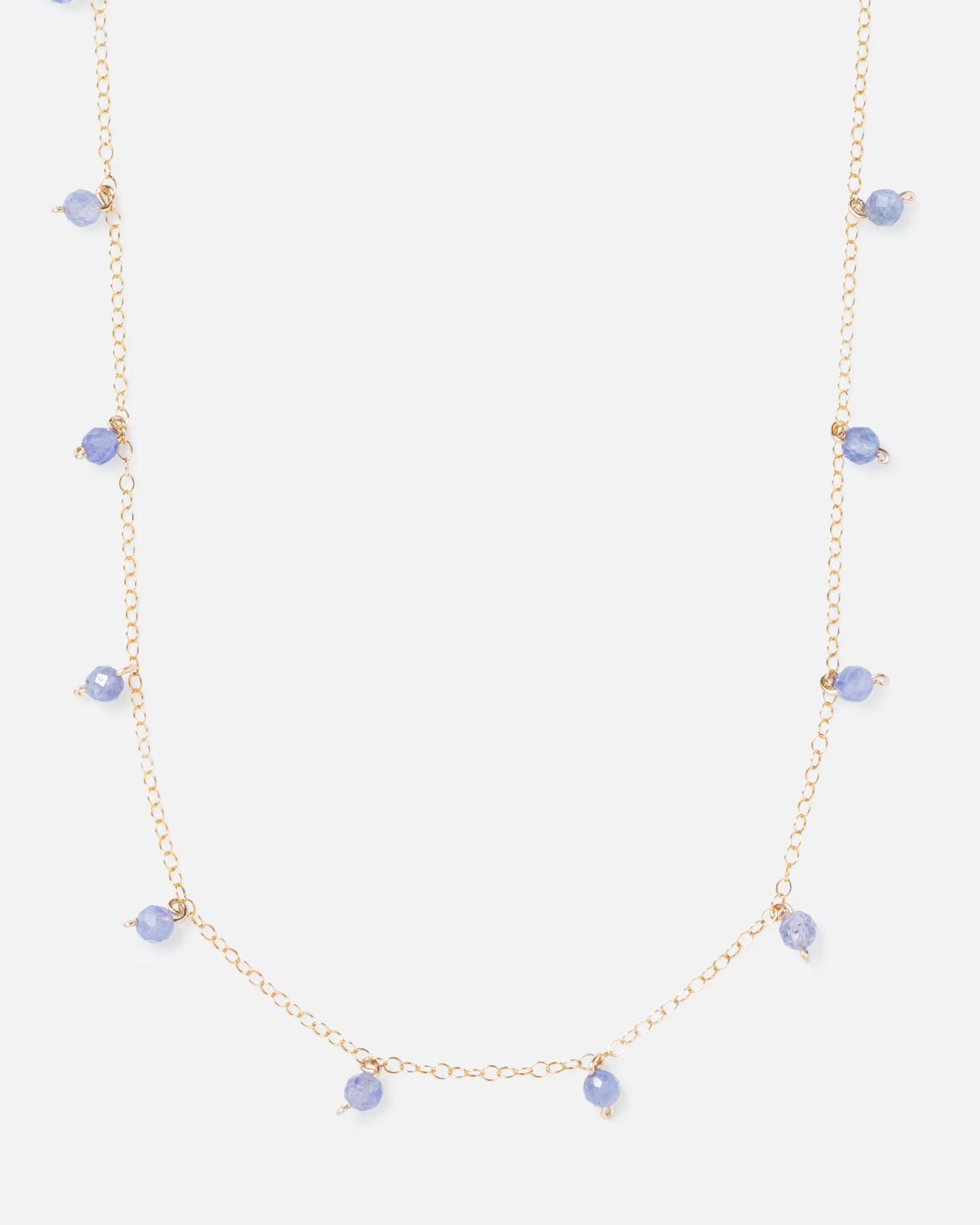 TANZANITE DAINTY 14K GOLD FILLED NECKLACE