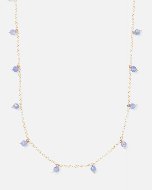 TANZANITE DAINTY 14K GOLD FILLED NECKLACE