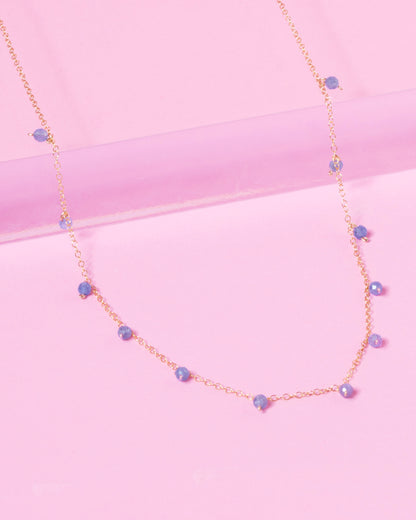 TANZANITE DAINTY 14K GOLD FILLED NECKLACE