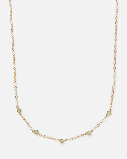 PERIDOT LUCY 14K GOLD FILLED NECKLACE