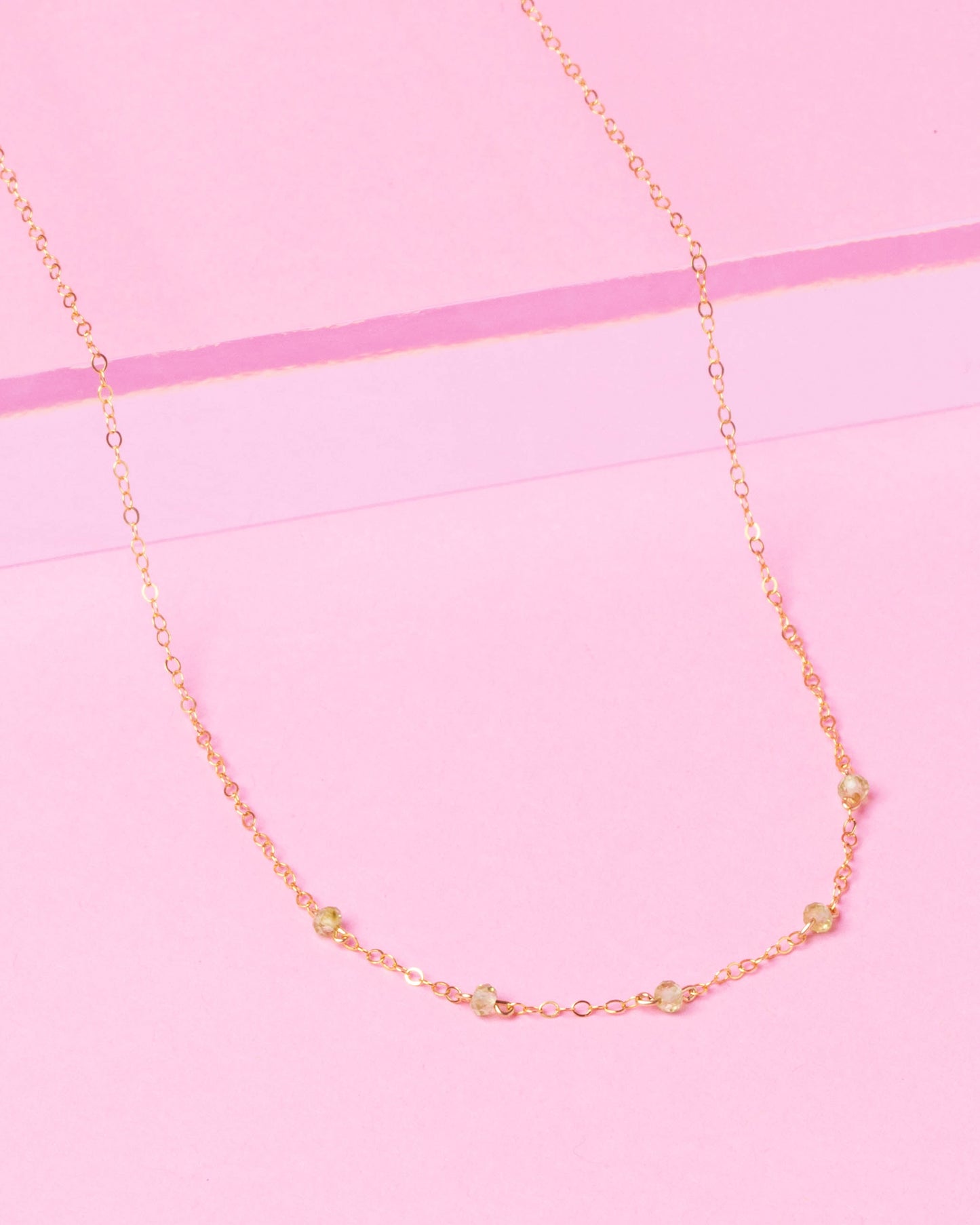 PERIDOT LUCY 14K GOLD FILLED NECKLACE
