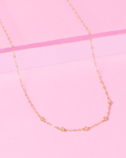 PERIDOT LUCY 14K GOLD FILLED NECKLACE