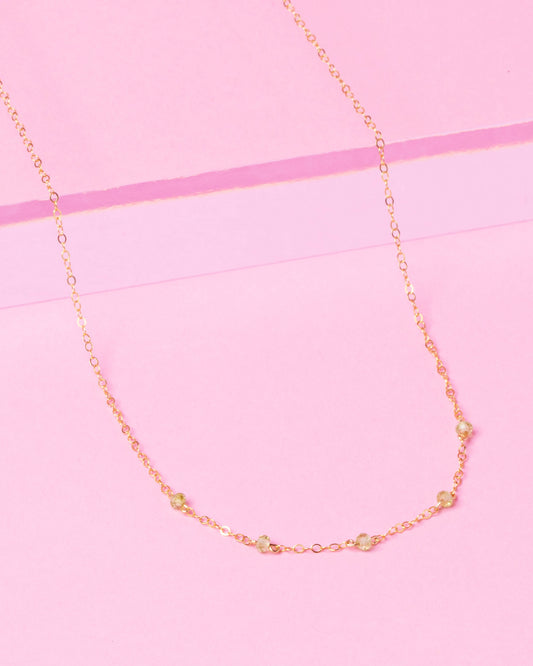 PERIDOT LUCY 14K GOLD FILLED NECKLACE