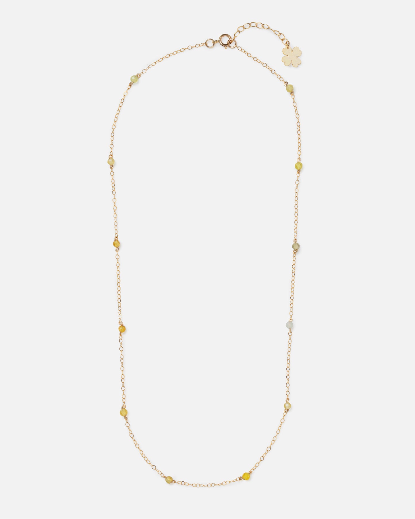 YELLOW OPAL KATHY 14K GOLD FILLED NECKLACE