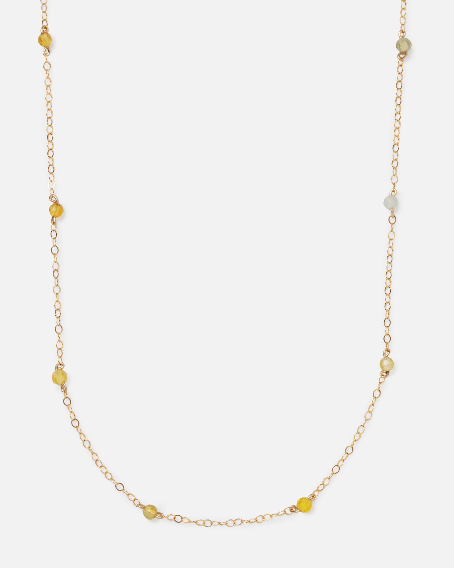 YELLOW OPAL KATHY 14K GOLD FILLED NECKLACE