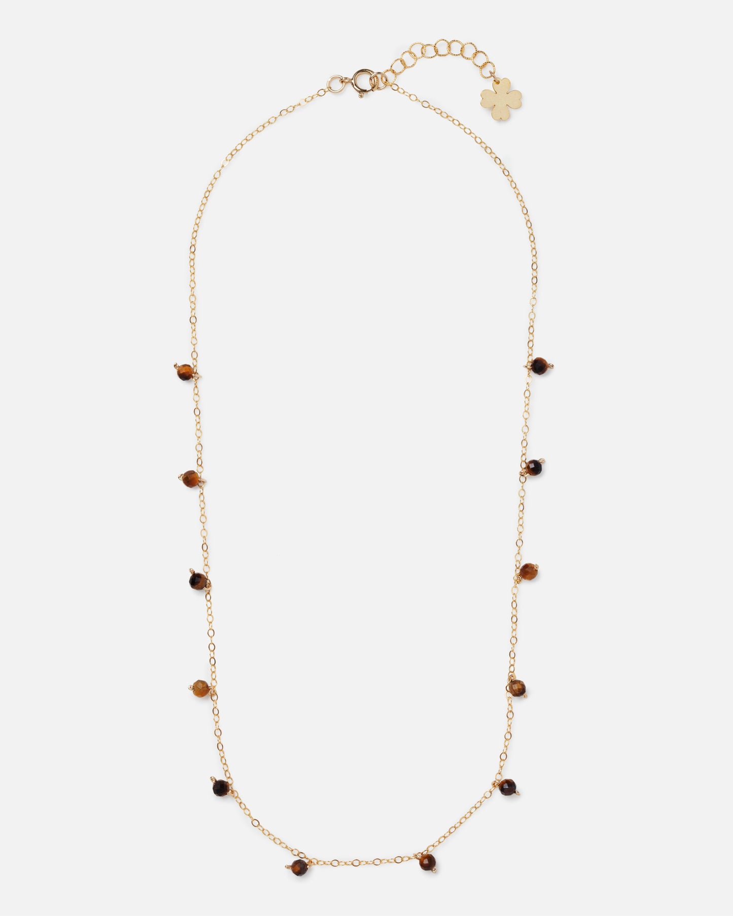 TIGER'S EYE DAINTY 14K GOLD FILLED NECKLACE