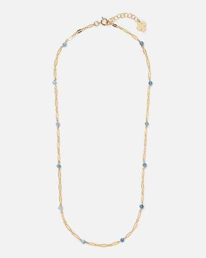 AQUAMARINE ELLIE 14K GOLD FILLED NECKLACE