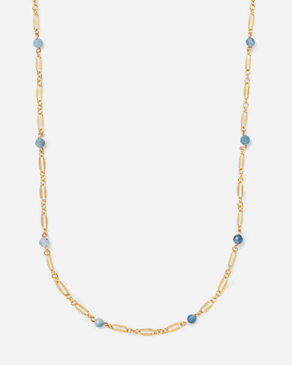 AQUAMARINE ELLIE 14K GOLD FILLED NECKLACE
