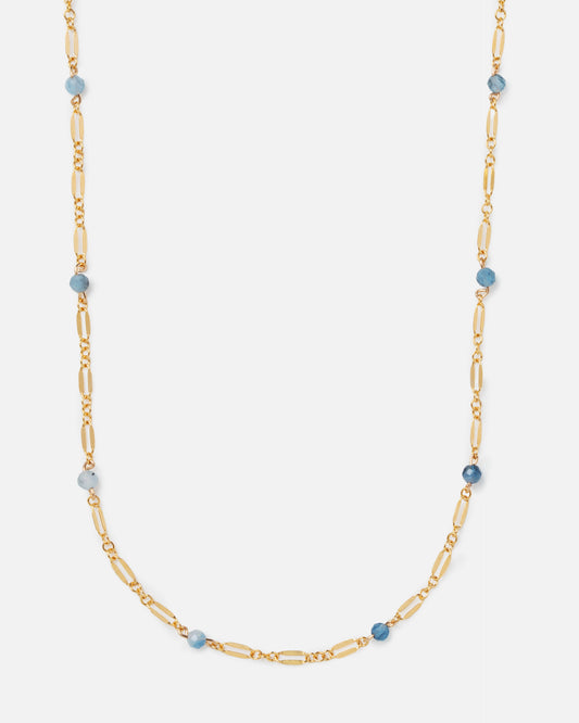 AQUAMARINE ELLIE 14K GOLD FILLED NECKLACE