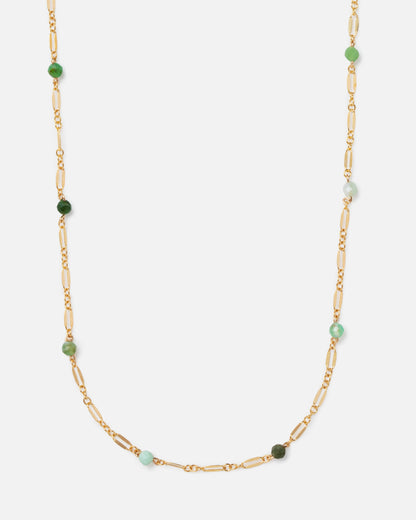 GREEN OPAL ELLIE 14K GOLD FILLED NECKLACE