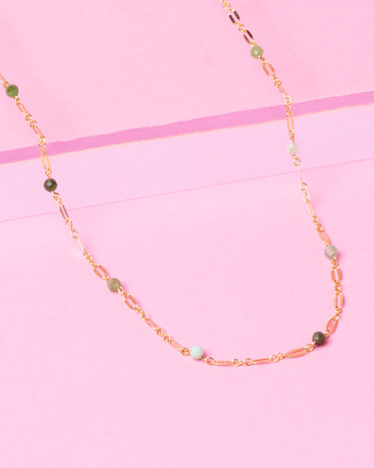 GREEN OPAL ELLIE 14K GOLD FILLED NECKLACE