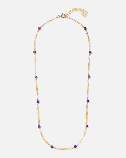 AMETHYST ELLIE 14K GOLD FILLED NECKLACE