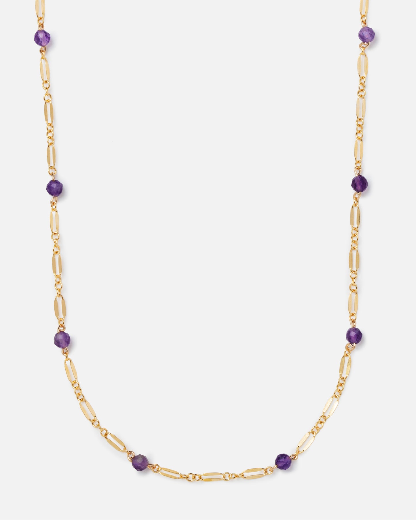 AMETHYST ELLIE 14K GOLD FILLED NECKLACE