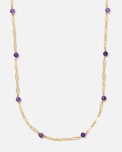 AMETHYST ELLIE 14K GOLD FILLED NECKLACE