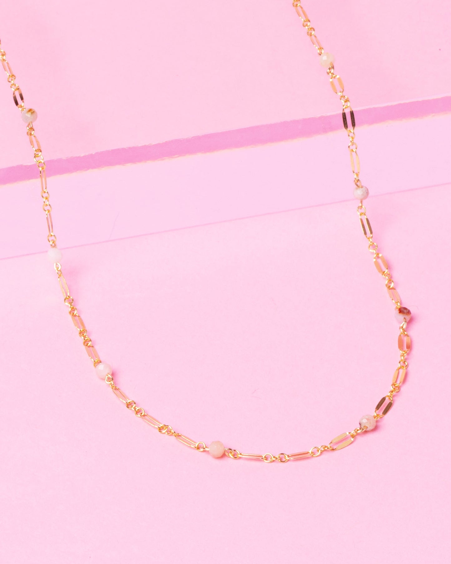 PINK OPAL ELLIE 14K GOLD FILLED NECKLACE