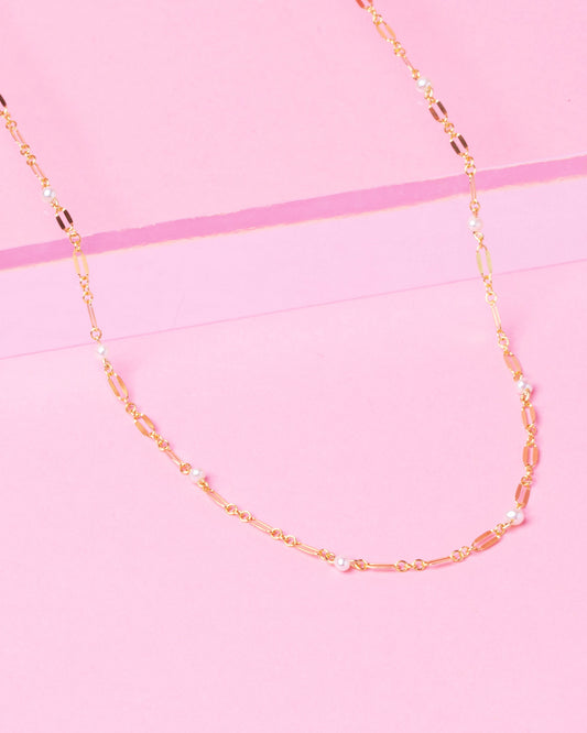 PEARL ELLIE 14K GOLD FILLED NECKLACE
