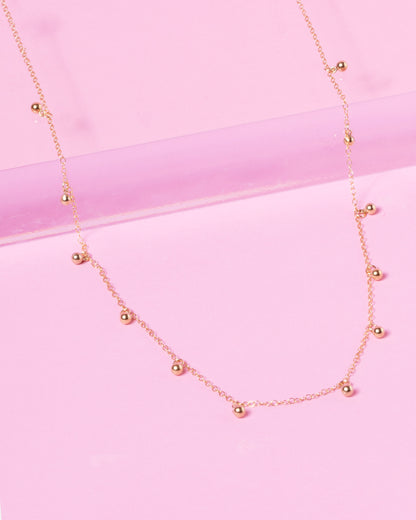 gold ball necklace