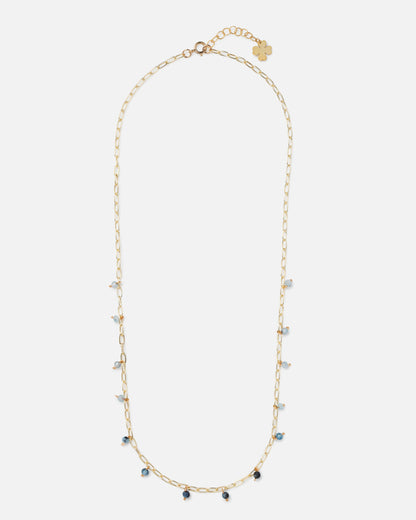AQUAMARINE ALISHA 14K GOLD FILLED NECKLACE