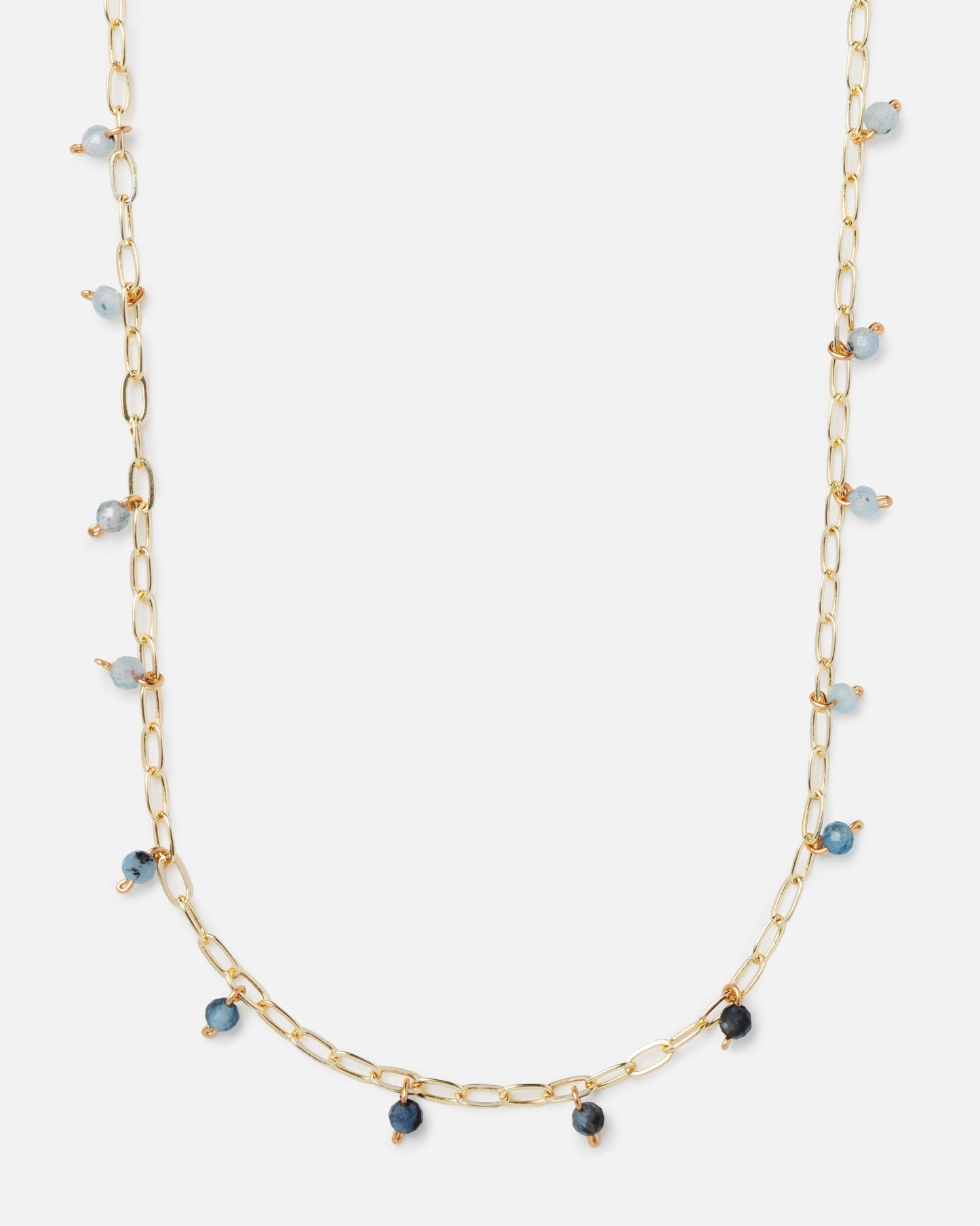 AQUAMARINE ALISHA 14K GOLD FILLED NECKLACE