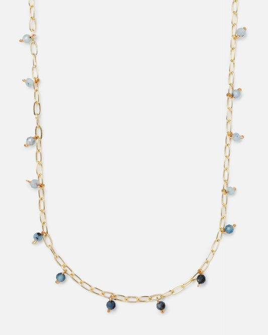AQUAMARINE ALISHA 14K GOLD FILLED NECKLACE