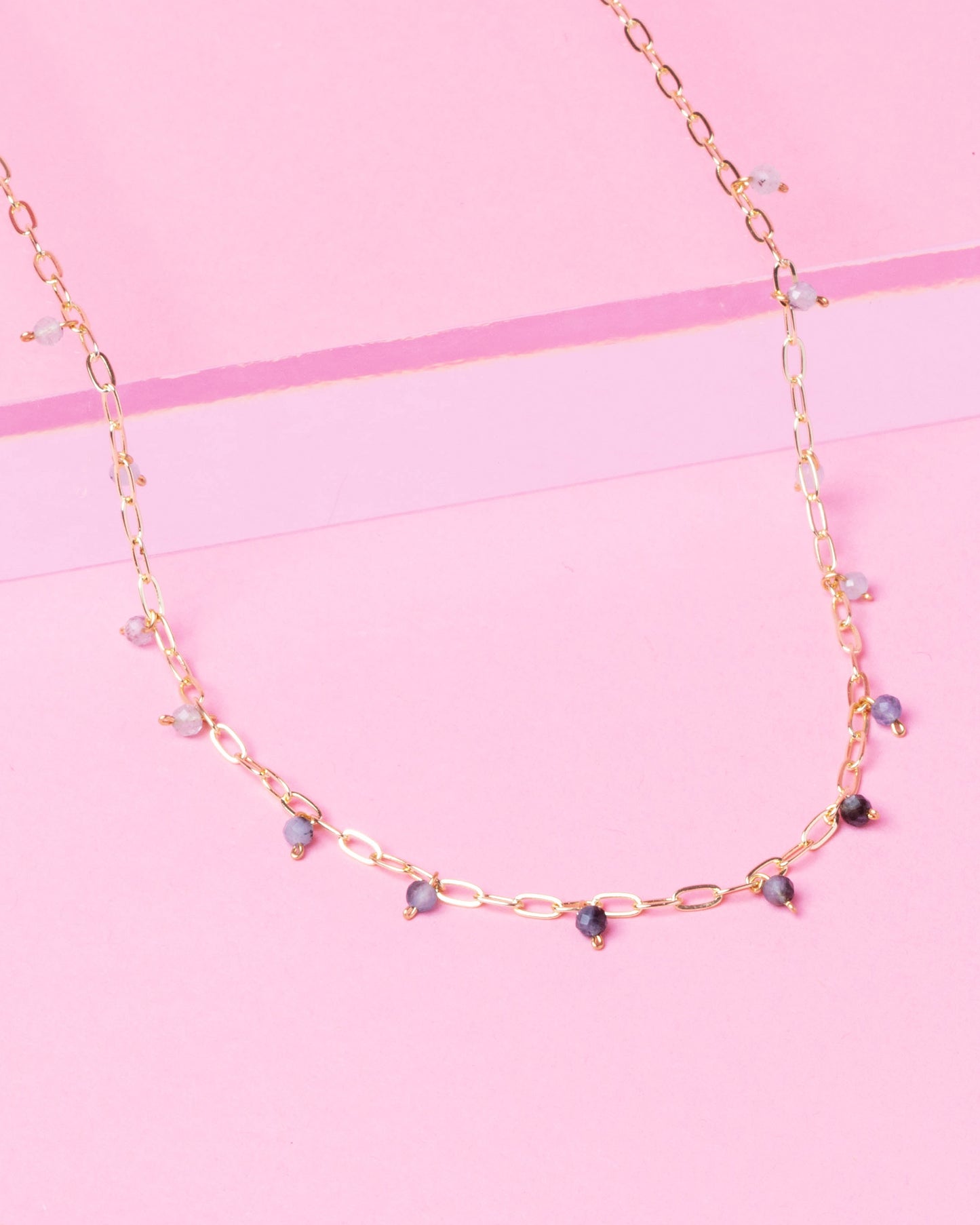 AQUAMARINE ALISHA 14K GOLD FILLED NECKLACE