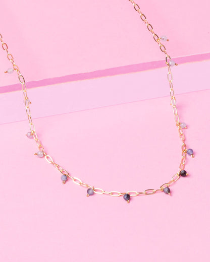 AQUAMARINE ALISHA 14K GOLD FILLED NECKLACE