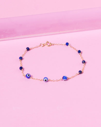 EVIL EYE 14K GOLD FILLED BRACELET