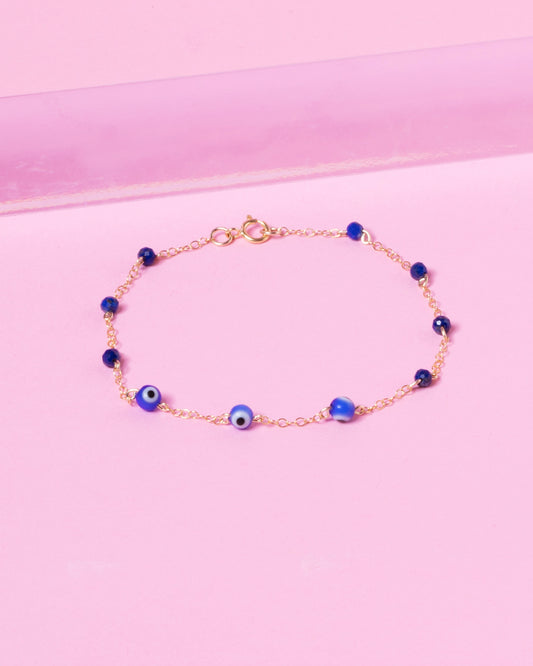 EVIL EYE 14K GOLD FILLED BRACELET