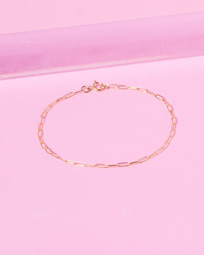 PAPERCLIP 14K GOLD FILLED BRACELET