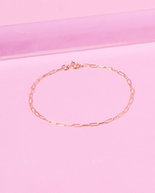 PAPERCLIP 14K GOLD FILLED BRACELET