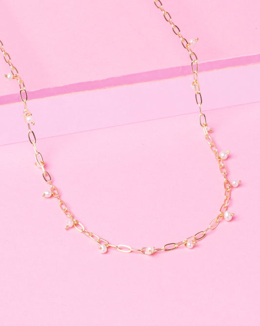 PEARL ALISHA 14K GOLD FILLED NECKLACE