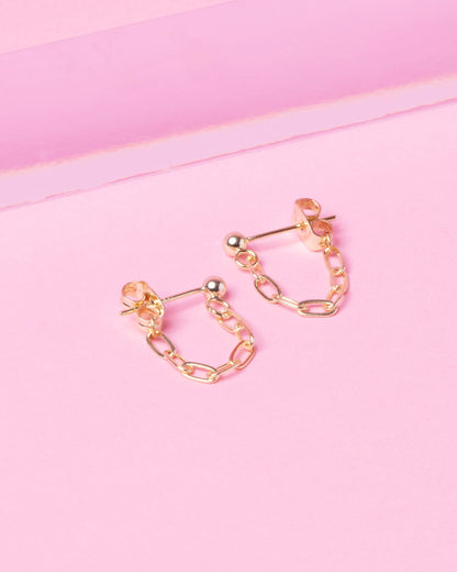 GRACIE 14K GOLD FILLED HUGGIE EARRINGS