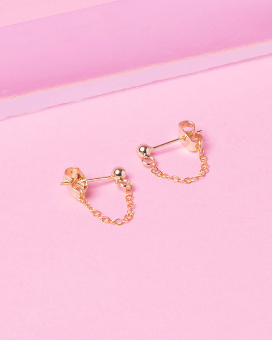 MAXINE 14K GOLD FILLED HUGGIE EARRINGS