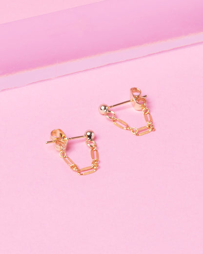FRANCESCA 14K GOLD FILLED HUGGIE EARRINGS