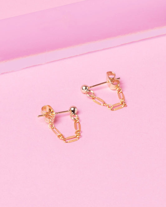 FRANCESCA 14K GOLD FILLED HUGGIE EARRINGS